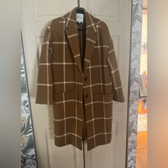 MADEWELL Windowpane Elmcourt Coat in Insulux. - Picture 1 of 8